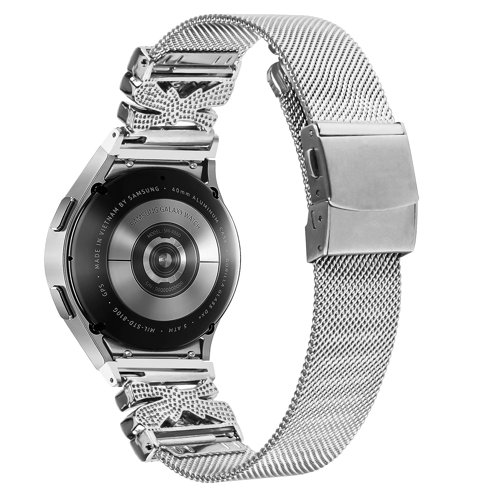 For Samsung Galaxy Watch6 / Watch6 Classic Adjustable Stainless Steel Watch Strap Silver Bracelet Band For Samsung Galaxy Watch6 / Watch6 Classic Adjustable Stainless Steel Watch Strap Silver Bracelet Band